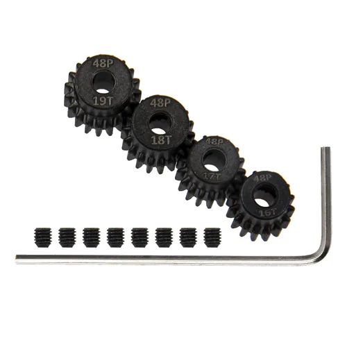 Miniatura 4 de ShareGoo - Juego de engranajes de piñón 48P 16T 17T 18T 19T 0.125 in RC Motor Gear Compatible con Traxxas Redcat Tamiya Losi Arrma Axial SCX10 1/10