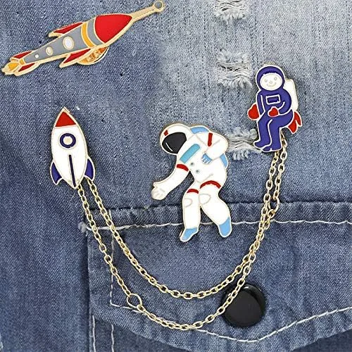 Miniatura 4 de Enamel juego de lindos prendedores para mochila, aleación, UK_B07C6P4MFM