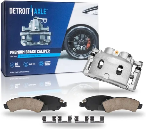 Detroit Axle - Kit de freno delantero para Chevy GMC Silverado Sierra Yukon XL Express Savana Suburban 1500 Tahoe Avalanche Cadillac Escalade Pinza