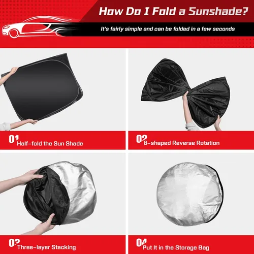 Miniatura 4 de ARISMOTOR - Parasol plegable para parabrisas para Honda Civic 11.ª generación 2022-2025 2026, protector de visera de sol personalizado para ventana