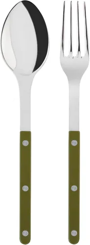 Miniatura 7 de SABRE PARIS - Juego de 2 piezas para servir - Colección Bistrot - Tenedor grande y cuchara grande - Acero inoxidable y nailon - Apto para Negro
