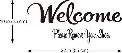 Miniatura 5 de Welcome Please Remove Your Shoes Vinilo Adhesivo de pared Hogar DIY Entrada Letras Palabras de pared