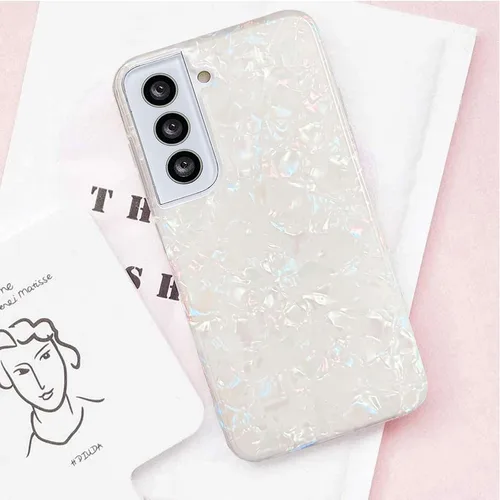 Miniatura 4 de J.west Funda para Galaxy S22 Plus 5G de 6.6 pulgadas, con purpurina brillante translúcida translúcida y colorida, diseño de lámina fina de ópalo