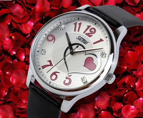 Miniatura 2 de IJAHWRS Reloj analógico para mujer, reloj de pulsera de cuarzo para mujer, correa de cuero, cara grande, divertido y lindo reloj