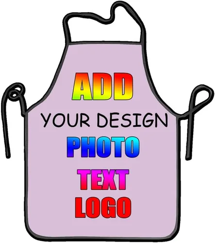 Miniatura 25 de NALAHOME Delantales personalizados para hombres y mujeres delantales personalizados con logotipo de texto fotográfico Negro