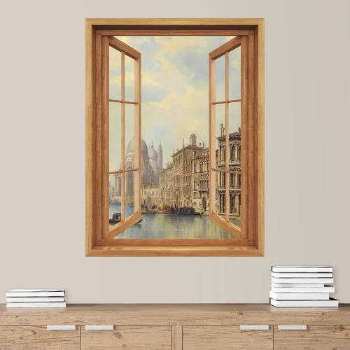 Miniatura 8 de SIGNWIN Adhesivo de pared removible/mural de pared para ventana, vegetación exuberante y árboles iluminados por el sol, fotografía, realismo