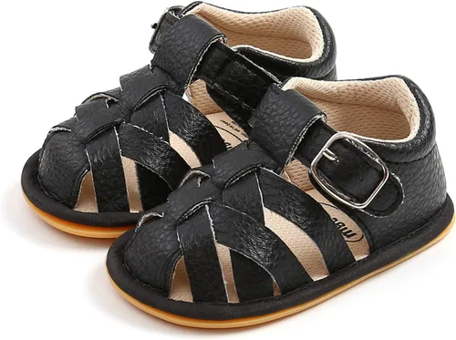 Miniatura 6 de RVROVIC Sandalias para bebés niños y niñas, zapatos de verano de primera calidad para exteriores, ligeras, suaves, antideslizantes, suela para niños