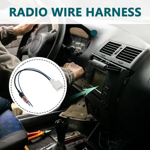 Miniatura 2 de Anina Adaptador de antena de radio para Toyota Subaru Scion 2010-2019 Radio de fábrica al mercado de accesorios Extensión aérea Cable arnés de cable