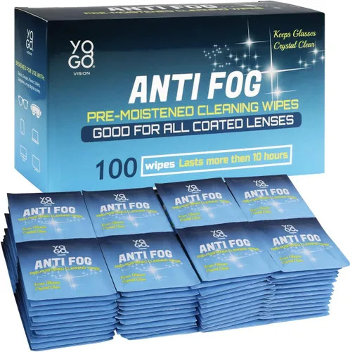 Toallitas antivaho para lentes, toallitas limpiadoras prehumedecidas para pantallas, binoculares, protectores faciales, máscaras de esquí, gafas de