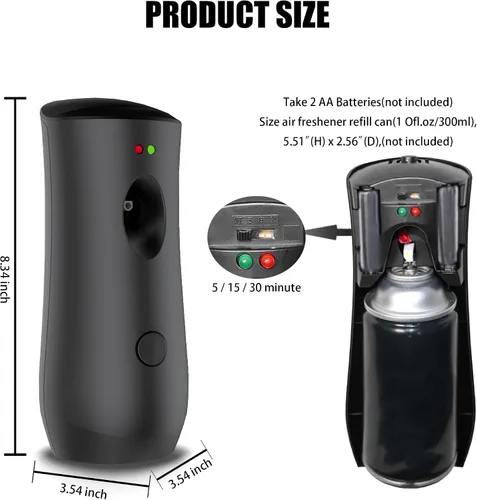 Miniatura 6 de Paquete de 4 dispensadores de ambientador automático en aerosol, soporte gratuito o máquinas automáticas de aroma de aerosol montadas en la pared