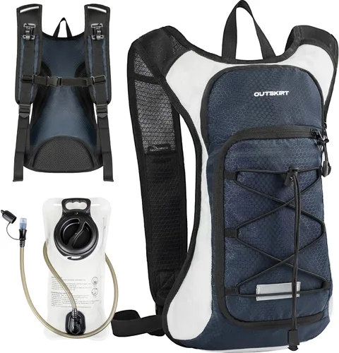 Miniatura 10 de OUTSKIRT Hydration Backpack with 2L Water Bladder, Lightweight and Breathable Running Hydration Pack, Water Backpack for Hiking, Cycling, Trail