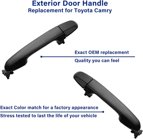 Miniatura 8 de 4 piezas de juego de manijas de puerta exterior, compatible con Toyota Camry 2012-2017, lado izquierdo y derecho delantero y trasero del conductor