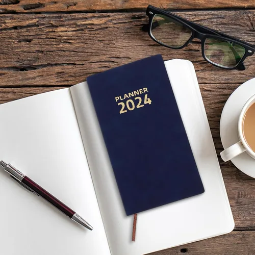 Miniatura 9 de Agenda 2024, agenda diaria, agenda diaria, bloc de notas, cuaderno con divisores, agenda anual, libreta portátil, línea divisoria, papel delicado
