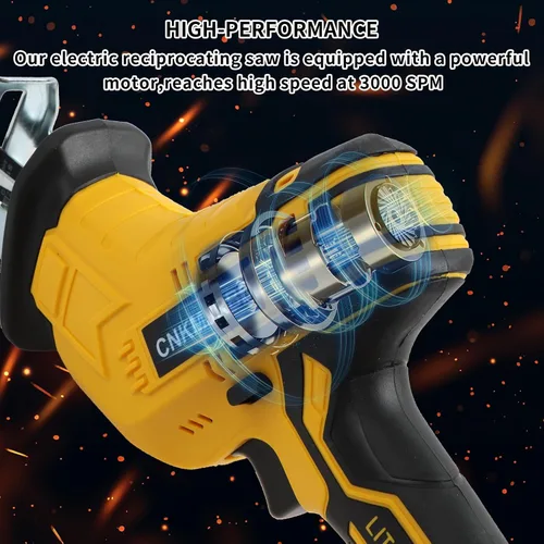 Miniatura 4 de Sierra de vaivén inalámbrica Compatible con batería Dewalt 20V Max (SIN batería), sierra recíproca potente, velocidad variable 0-3000 SPM, cambio