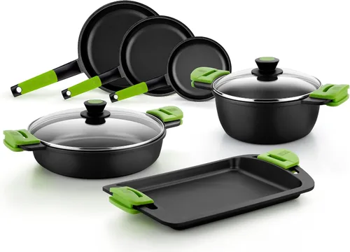Miniatura 2 de Braisogona A121471 - Wok de aluminio fundido (11.8 x 11.0 x 11.8 in), color verde