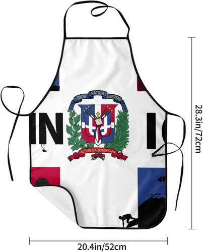 Miniatura 5 de Delantal impermeable de la bandera del orgullo del oso gay 100% poliéster, babero grande con impresión completa para el taller del restaurante