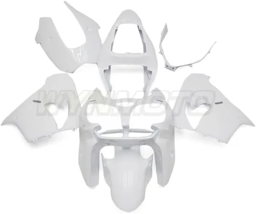 Completo ABS plástico brillante carenados blancos aptos para Kawasaki ZX9R NINJA 2002 2003 ZX-9R 02 03 motocicleta Carrocería Kit Set 02 03 ZX-9R