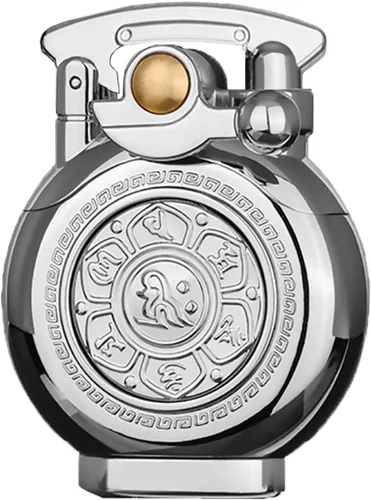 Encendedor de queroseno vintage antiguo de llama suave para colección - decorativo - regalo - presente (plata)