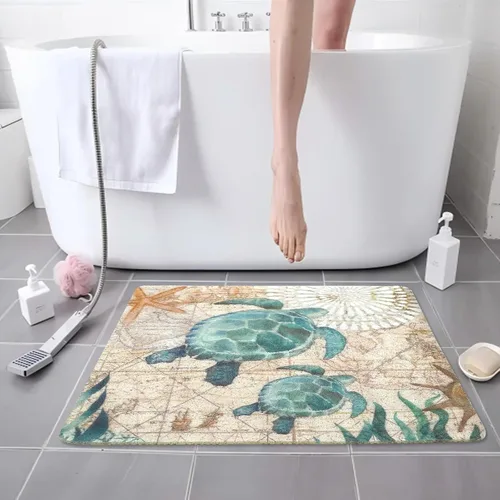 Miniatura 7 de Get Naked - Tapete de ducha cuadrado, antideslizante, de secado rápido, fácil limpieza, tapete de ducha para suelo de baño, tapete de baño lindo