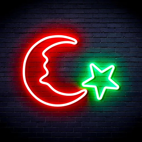 Miniatura 27 de ADVPRO Moon and Star Flex Silicone LED Neon Sign - Azul - st16s33-fnu0009-b