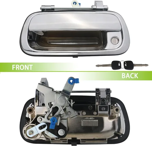Miniatura 4 de Manija de Compuerta Trasera Manija de Pestillo de Compuerta Trasera con Cilindro de Cerradura de Llave Cromado Compatible con Toyota Tundra