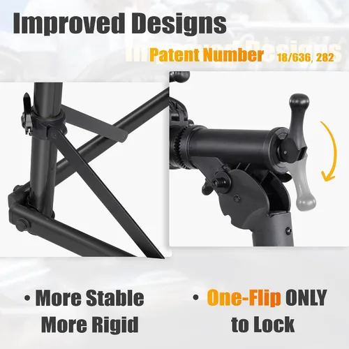 Miniatura 4 de BikeHand Soporte de reparación de bicicletas, soporte de trabajo portátil para mecánicos de bicicletas para el hogar, para mantenimiento
