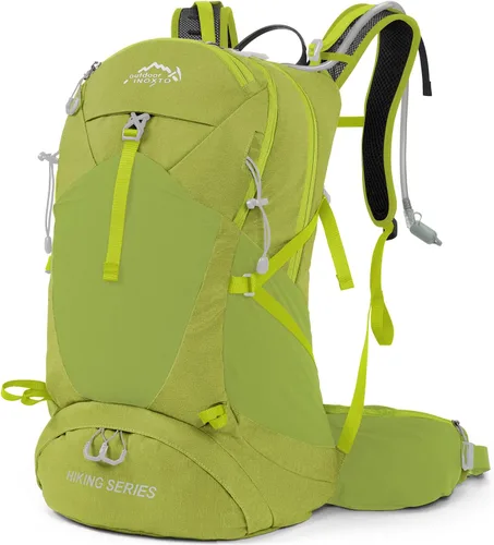 IX INOXTO Mochila de senderismo, 26L/40L, impermeable, con bolsa de agua de 3 litros y cubierta para lluvia, mochila ligera de viaje para campamento