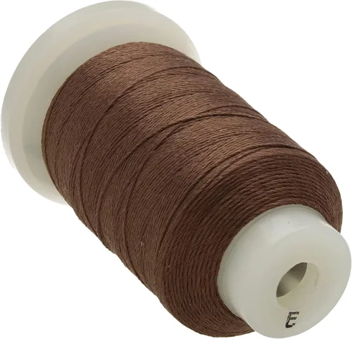 The Beadsmith Cordón de seda pura – Castaño, tamaño E (0.325 mm/0.0128"), 200 yardas (600 pies), carrete de 1/2 onza
