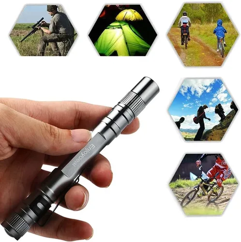 Miniatura 5 de 5 unids pluma linternas 1000LM ultra delgado portátil LED Penlight bolsillo pluma linterna luz linterna con clip para interior al aire libre