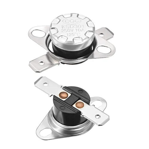 Miniatura 13 de uxcell KSD301 Termostato 32.0 °F/32 ° F 10 A Normalmente Cerrado N.C Ajuste Snap Disc Interruptor de temperatura para microondas, horno, cafeteras 2