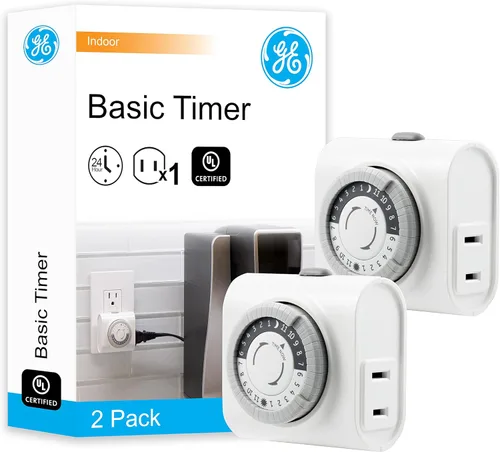 Miniatura 7 de GE Temporizador de Enchufe Mecánico para Interiores de 24 Horas, 1 Toma Polarizada, Temporizadores para Enchufes Eléctricos de Interiores