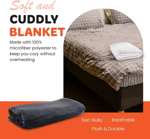Miniatura 2 de Mintra Home - Manta para sofá, manta de forro polar de poliéster suave, acogedora y ligera para decoración de otoño para cama, Moca, Moderno