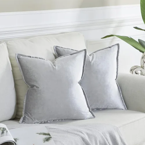 Miniatura 25 de GIGIZAZA Fundas de Almohadas Decorativas de Terciopelo Dorado Lumbar 12x20 Oblongas para Sofá y Sillón Paquete de 2