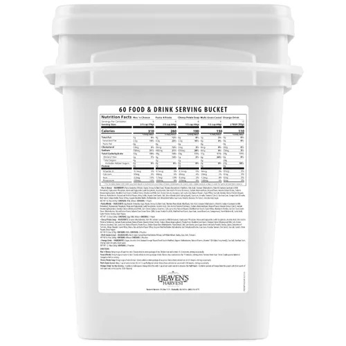 Miniatura 3 de Heaven’s Harvest Kit de Alimentos Familiares de 25 Años — Suministro de Alimentos de Emergencia. Kit de Alimentos de Supervivencia Liofilizados +