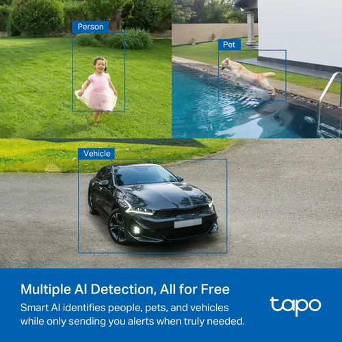 Miniatura 6 de TP-Link Tapo SolarCam 2K, cámara de batería para exteriores con base de panel solar, cámara inalámbrica, 2K QHD, FOV súper amplio de 150°, detección
