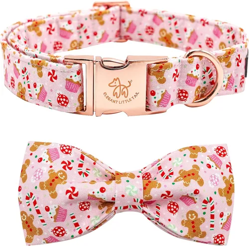 Miniatura 44 de Elegante collar para perro con moño Floral Vintage, cómoda pajarita para perro, collar de perro con lazo Collar ajustable para perros pequeños