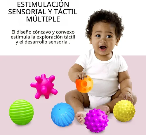 Miniatura 3 de Juguetes Multisensoriales con Textura para Bebés Conjunto de Regalo de Pelotas de Masaje sin BPA para Niños Pequeños de 1-3 Años Pelotas Suaves