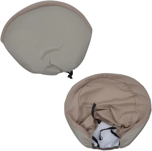 Miniatura 5 de BDK carXS - Fundas de asiento de automóvil de cuero beige para asientos delanteros, 4 piezas, piel sintética, incluye fundas de asiento delantero