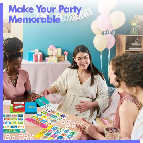 Miniatura 5 de Gethelud Juego de bingo para baby shower, 25 tarjetas de bingo bilingües en español e inglés para fiesta de revelación de género, baby shower