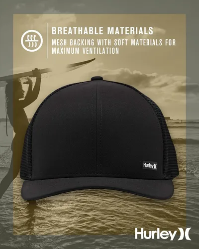 Miniatura 4 de Hurley - Gorro de deporte para hombre, ajustable, ajuste casual, tejido cómodo