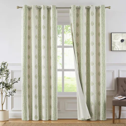 Miniatura 17 de Melodieux Cortinas bohemias 80% opacas de 63 pulgadas de largo para dormitorio, sala de estar, oscurecimiento de sala de estar, cortinas