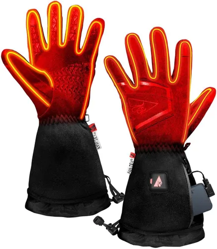 ActionHeat Guantes térmicos con batería para hombre, delgados, impermeables, guantes eléctricos, 3 ajustes de calor, hasta 8 horas de tiempo de