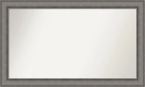 Miniatura 353 de Amanti Art Espejo de pared personalizado no biselado (24.5 x 24.5 pulgadas), marco gris marrón alta, varios tamaños personalizados, espejo de baño
