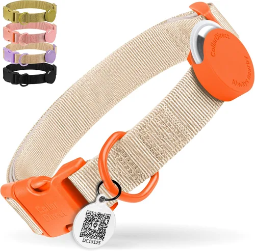 Miniatura 12 de CollarDirect Airtag - Collar de perro reflectante de nailon y neopreno para Apple Air Tag para perros grandes, medianos y pequeños