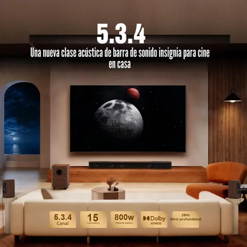 Miniatura 2 de Sistema de sonido envolvente 5.3.4 insignia con Dolby Atmos, barra de sonido con 2 envolventes inalámbricos, tecnología de acoplamiento de graves