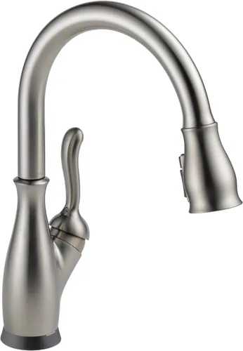 Miniatura 13 de Delta Leland Grifo de Cocina Táctil de Níquel Cepillado con Rociador Desplegable, Grifo Táctil Tradicional de Un Solo Orificio para Fregadero