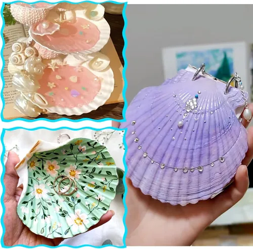 Miniatura 4 de 8 conchas de almeja para manualidades, conchas de vieira naturales de 4 a 5 pulgadas, conchas marinas grandes para manualidades, fiestas temáticas
