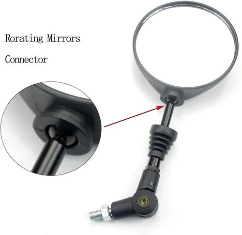 Miniatura 3 de Espejos laterales retrovisores para motocicleta, espejos redondos plegables de 0.315 in/0.394 in, espejo retrovisor universal plegable