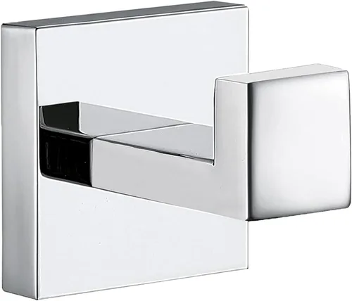 Miniatura 19 de Ganchos para toallas para baños, gancho negro mate para toallas de cocina y baño, gancho de acero inoxidable SUS304, ganchos resistentes para colgar