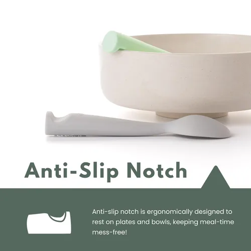 Miniatura 4 de Miniware Cuchara de silicona para bebé para entrenamiento, utensilios para bebés sin BPA, cucharas para bebés de 6 meses, 100% silicona de grado